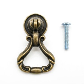 DOJA Barcelona Antique Cabinet Handles, Pack of 8, Vintage Furniture Handles, 53 x 33 x 17 mm, Zinc + Aluminium, Antique Brass Door Handles, for Kitchen Handles, Wardrobe Handles, Door Handles, Drawer