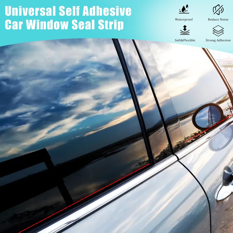 Pincuttee 4M/13.1FT Car Window Seal Strip,Car Window Weather Stripping Seal,Universal