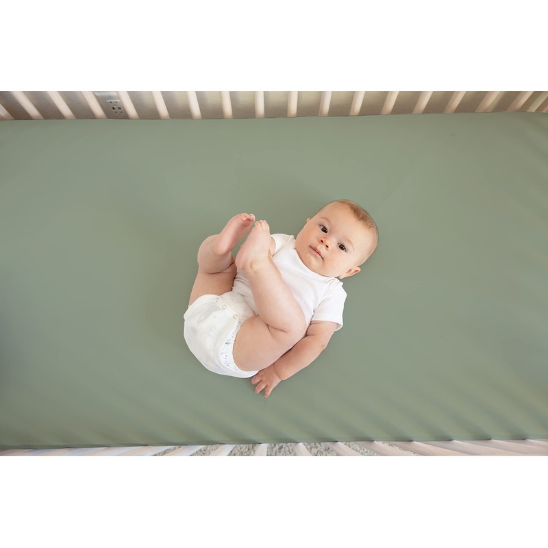 Pobibaby - Single Solid Premium Fitted Baby Crib Sheets for