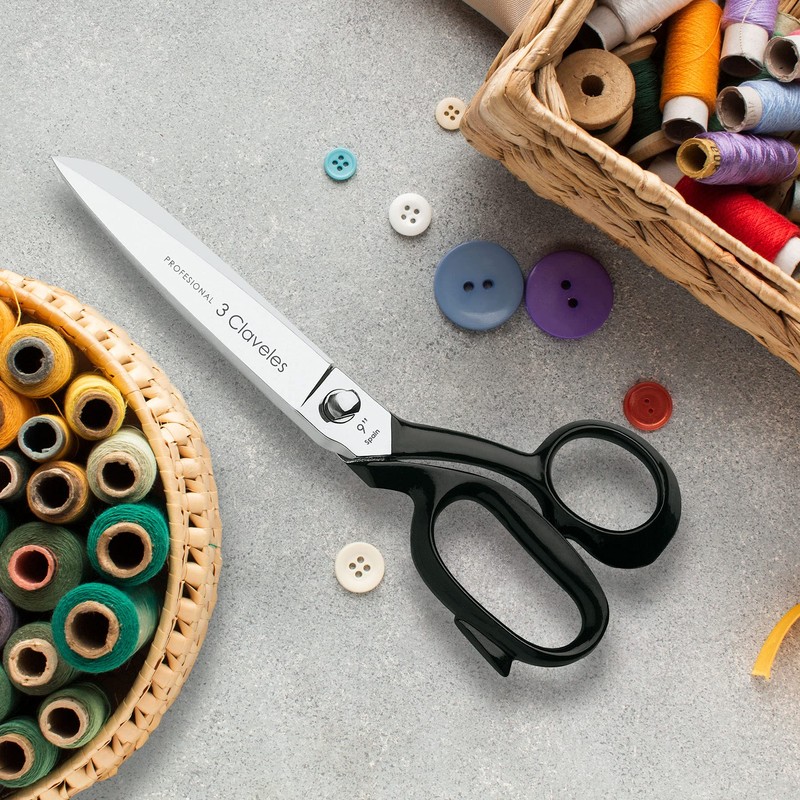 3 CLAVELES 91 Nähschere, Nickel, 20,32 cm