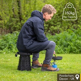 Portable Telescopic Folding Stool for Camping & Fishing – Adjustable Height, Compact Seat for Hiking and Outdoor Travel