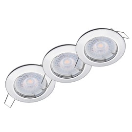 Oktaplex Set of 3 LED Recessed Spotlights 230 V with LED Module 3000 K Warm White