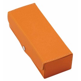 Megan 256303 Glasses Case, Storage for 2 Pieces, Multiple Storage, Portable, Compact, Two-Piece Hard Case, With the Insole Removed, Large, Sunglasses, Convenient Design, Orange