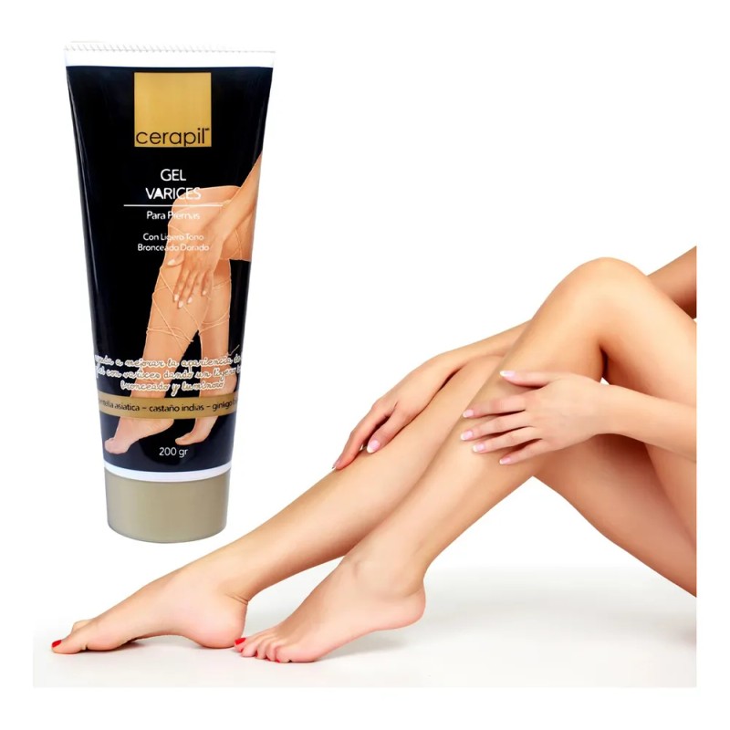 Gel Anti-varices Para Piernas Con Bronceador Cerapil 200gr