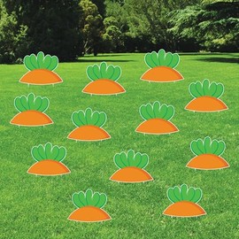 Happy Easter Yard Sign Cutouts - Easter Carrot Yard Decorations for Happy Easter Yard Signs Party Decorations With Metal Stakes, VP4661