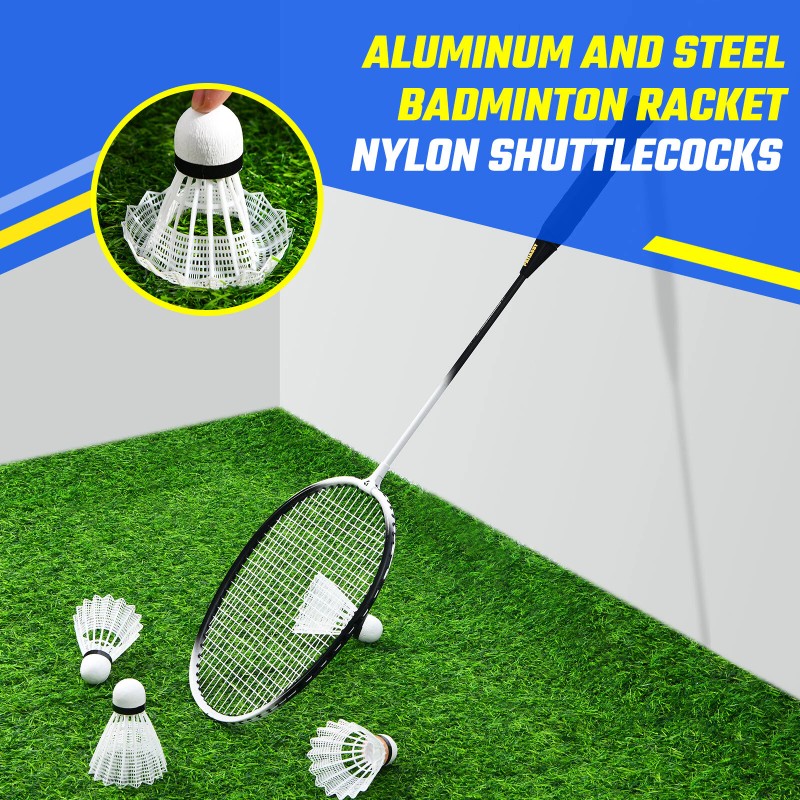 PATIASSY Badminton Set for Backyard Professional Badminton Net with 4