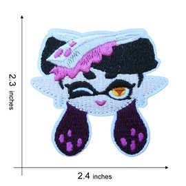 KLORIZ 3 PCS Pretty Girl Sisters Embroidered Iron On Patch Applique Octopus Patches for Clothing Jackets T-Shirt Backpacks