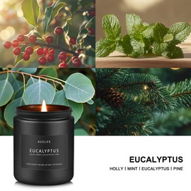 Eucalyptus Candle | Eucalyptus Scented Candles, Eucalyptu Leaf Fragrance for Indoor & Outdoor, Summer Candle Gifts, Natural Soy Candles for Home Scented - 7oz, 50 Hours Burn Time
