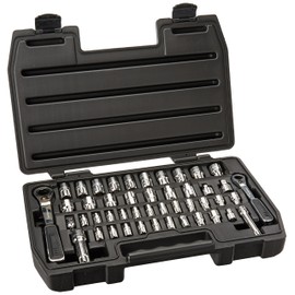 GEARWRENCH 46 Pc. 1/4" & 3/8" Drive 6 Pt. Pass-Thru Mechanics Tool Set, SAE/Metric - 8946