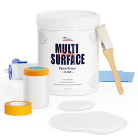 CIONIA All-in-One Paint Kit, 32 Oz - Furniture and Cabinet Paint for Interior/Exterior - No Sanding, Quick Drying - Water Based Multi Surface for Wood, Walls, Metal, and More - White