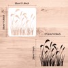 FINGERINSPIRE Reed Grass Stencils 30 x 30 cm Cattail Leaves