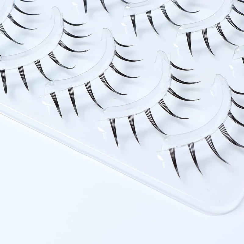 emotao False Eyelashes Natural Upper Eyelashes Short Outer Corner Lower