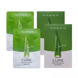 Cure 큐어 더 퍼스트 솔루션 알로에 마스크 시즌2 22매 Ss (10951741) Cure The First Solution Aloe Mask Season 2 22 Sheets [1. Single color/1 piece]