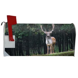 VWAQ Deer Mailbox Covers Magnetic Wilderness Animals Decor - MBM42 (20.5" H X 18.25" W)