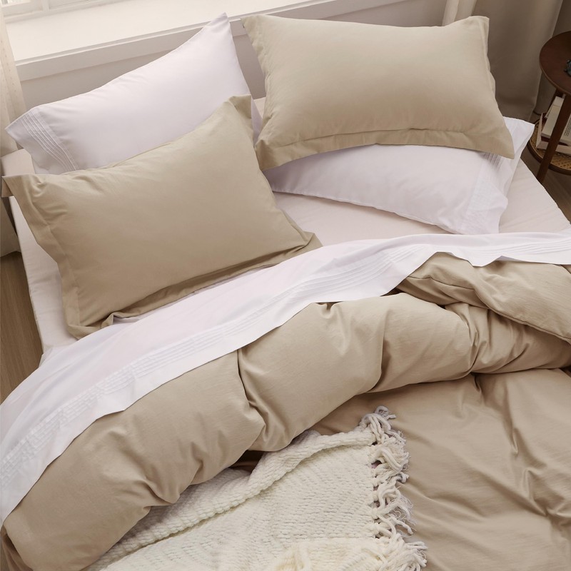 Bedsure Bedsure Deep Beige Duvet Cover Full Size - 3