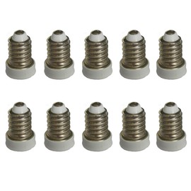 E14 to E12 Adapter Converter, Small Edison Screw European Base (E14) to Candelabra Screw (E12) Socket Reducer (10)