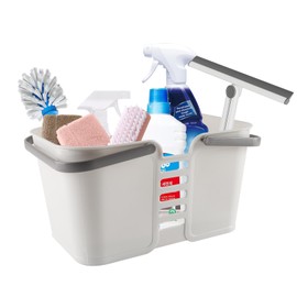 Yomjarl Cleaning Supply Caddy,Large Cleaning Products Storage Organizer with Handles,Portable Plastic Bucket Tool Storage Shower Caddy Basket for Bathroom, Bedroom, Kitchen, College Dorm, Garden