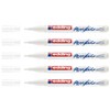 Edding Pack of 5 Acrylic Markers 5300 Traffic White Fine