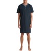 CALIDA Relax Essentials Men's 100% Organic Cotton Nightdress, Dark Sapphire