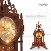 FUNPOLA LED 3D Wood Puzzle Clock Tower, 3D Building Model,