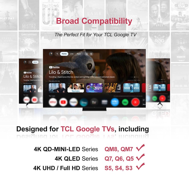 Universal Google TCL Remote Replacement Control Compatible with TCL Google