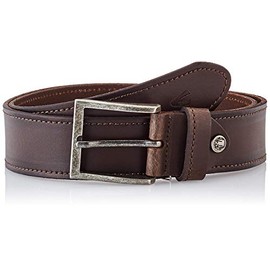 camel active Leather Belt 4 cm Wide Metal Clasp Cognac, brown