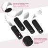 YPCBYNBS Adaptive Utensils,Easy Grip Silverware,Built Up Bendable Fork,Teaspoon,Tablespoon and Knife