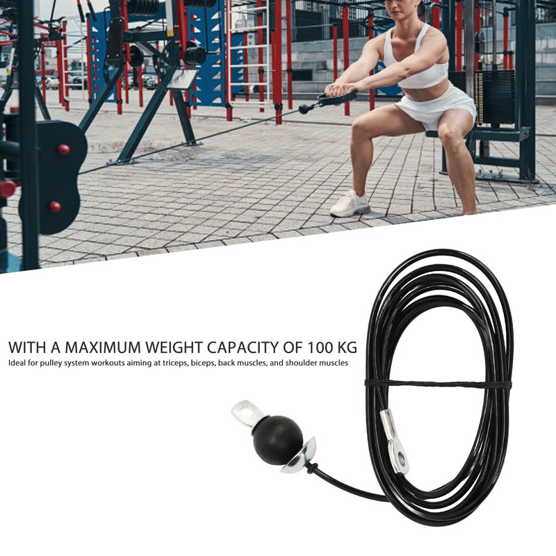 Fitness Pulley Cable 5mm Thick Heavy Duty Pulley System Replacement