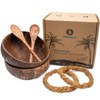 Chinchilla® Set of 2 Coconut Bowls + Wooden Spoon +