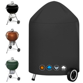 Sonharlar Kettle BBQ Cover for Weber 57 CM-600D Charcoal Grill Cover for Weber Barbecue, Heavy Duty & Waterproof Covers for 57 CM Master Touch Charcoal Grill, Original Kettle Grill(Φ63x88cm)