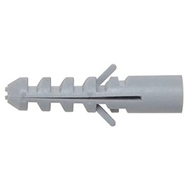 Merriway BH02075 (10 Pcs) Hardwall Concrete Anchor, M10 x 50 mm Heavy Duty Rimless Grey Nylon Wall Plug - Pack of 10 Pieces