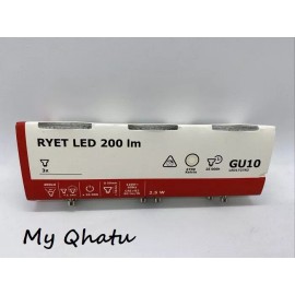 IKEA 6 x Ikea RYET LED bulb GU10 200 Lumen, warm white 2700k not dimmable Lot of 2