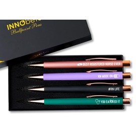 InnoBeta RN Gifts for Nurses, Ballpoint Pen Set of 4, Registered Nurse Gifts in Birthday, Christmas