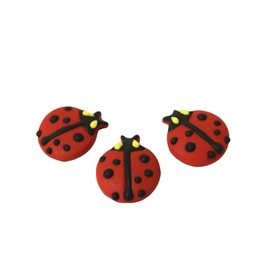 Oasis Supply Sugar Decorations, Lady-Bugs, 12 Count