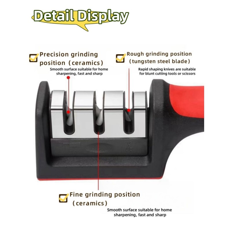 luvilly 1Pack Knife Sharpener,Multifunction Knife Sharpener,for Kitchen and Chef