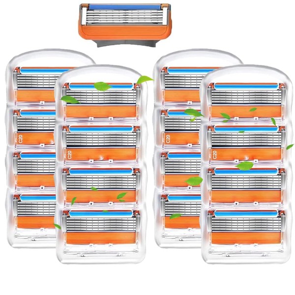 16 Piece Replacement Blade Gillette Compatible Replacement Blade Razor Fusion