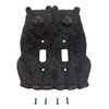 Sitting Bear Double Light Switch Cover, Toggle Light Switch Cover,