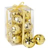OnlineDiscountStore 12 x GOLD Snowflake Jingle Bells Baubles Christmas tree