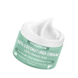 Urea Cream 50 Percent for Feet with Coconut 5.29 oz || Foot & Hand Cream Maximum Strength with 2% Salicylic Acid, Tea Tree and Aloe Vera for Deep Moisturizing and Callus Removing