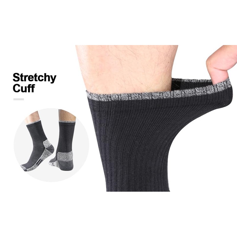 YUEDGE Men's Work Socks, Thick, Antibacterial, Odor Resistant, Breathable, Sweat