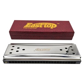 Selected Reeds Harmonica 10 Holes 16 Holes 24 Holes Double Sided Harmonica Advanced C/G Tone Polyphonic Harmonica for Beginners Adults and Students with Wooden Box