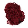 Curly Short Wig Wine Red Women Wig Gradient Color Adjustable