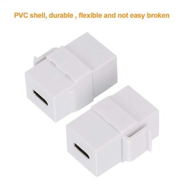 Poyiccot USB C Keystone Jack Insert, (2-Pack) USB 3.1 Type-C Connector Keystone Insert Female to Female for Wall Plate Outlet Panel-White