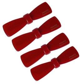 4Pcs Sparkly Christmas Reflect Light Red Snap Clips Shines Spike Alligator Duck Bill Salon Clips Cosmetic Duckbill for Styling Sectioning Hair Barrettes Chic Hair Clips for Long Hair (Bow)