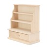Dollhouse Bookshelf 1:12 Wooden Miniature Decoration Rugged Dollhouse Bookcase for