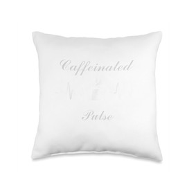 Coffee Pulse - Energizing Brew - Black Rifle - Heartbeat Throw Pillow