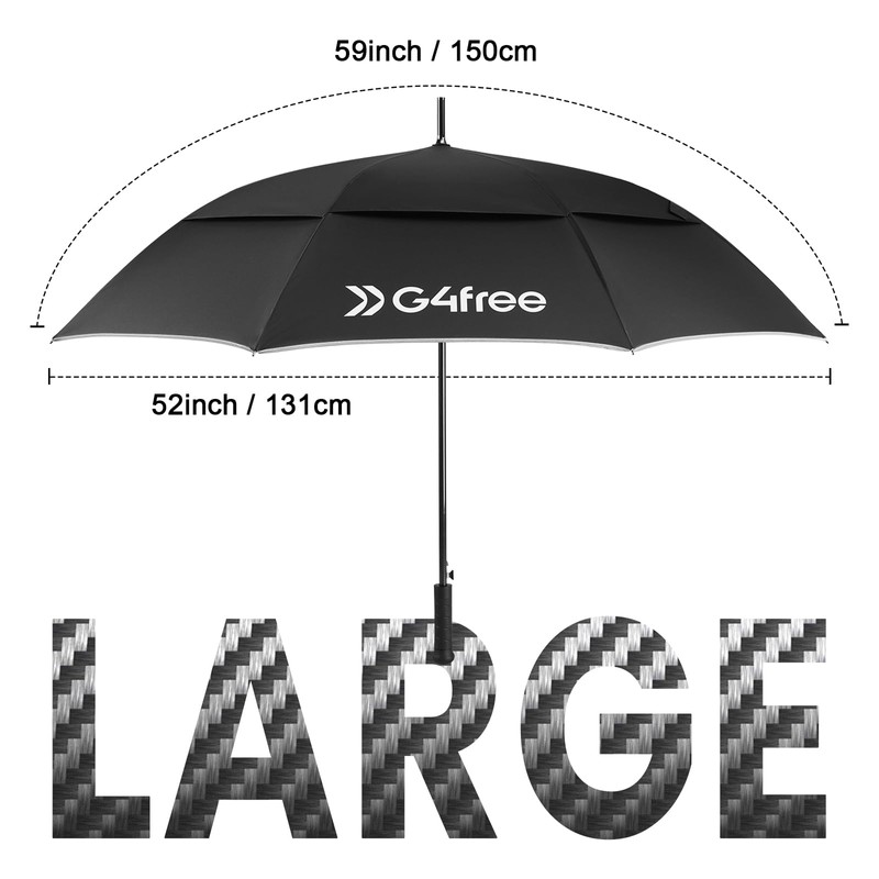 G4Free Strongest Golf Umbrella with Full Carbon Fiber, Well-constructed &