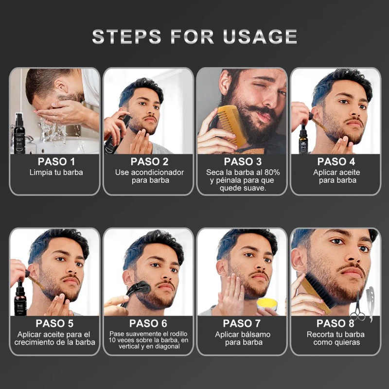 Kit Barba Cuidado Para Regalos Para Hombre 13pcs JRFF GWKY
