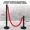 4 Pack Stanchions Post with Velvet Rope, Crowd Control Stanchions,