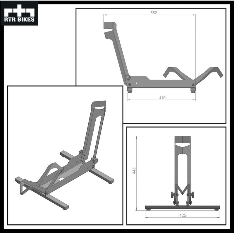 RTR BIKES Brutus Professional standing Bike Stand - Ideal for